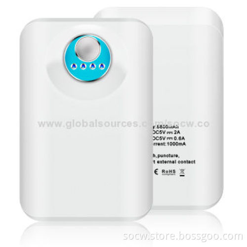 Portable power bank for iPhone with 8,800mAh capacity, dual USB